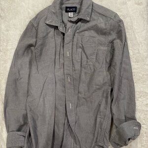 The Children's Place Boys Gray Button Down Shirt